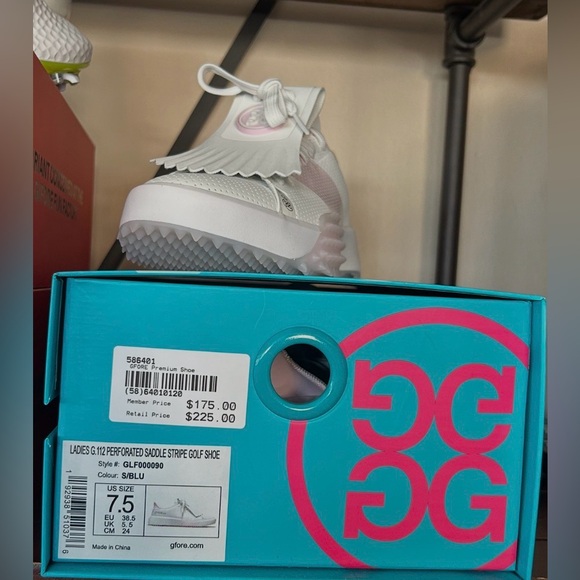 G/Fore G.112 women’s Perforated Saddle Stripe Golf Shoes-Snow/Blush-Size 7.5⛳️🔥 - Picture 8 of 8